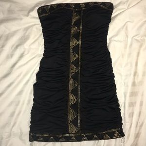 Black and Gold Bodycon Dress